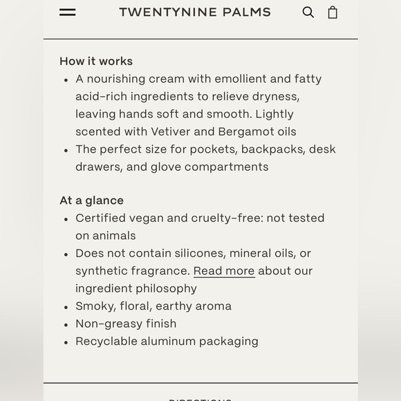 Twenty Nine Palms Moonlight Mesa Handcream - NIB - Picture 2 of 7